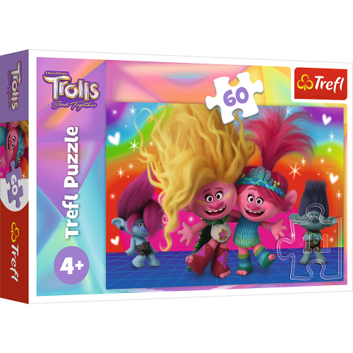 TREFL TROLLS Puzle Troļļi 3, 60 gab.