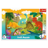 TREFL Puzle rāmītī Dinozauri, 15 gab.