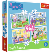 TREFL PEPPA PIG Pužļu komplekts 4in1 Peppa