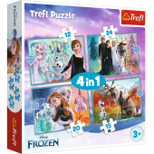 TREFL FROZEN Pužļu komplekts 4in1