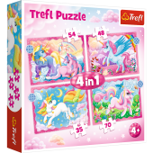 TREFL Pužļu komplekts 4in1 Vienradži