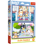 TREFL BLUEY Pužļu komplekts Jautrā Bluey, 2x24 gab., 2 x 24 gab.