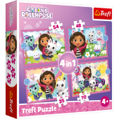 TREFL GABBY´S DOLLHOUSE Pužļu komplekts 4 in1