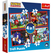 TREFL SONIC Pužļu komplekts 4in1 Sonic