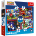 TREFL SONIC Pužļu komplekts 4in1 Sonic