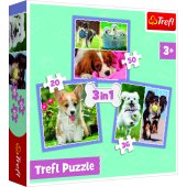 TREFL Pužļu komplekts 3in1 Kucēni