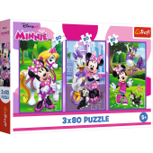 TREFL DISNEY MICKEY MOUSE Pužļu komplekts Minnie un draugi, 3x80 gab.