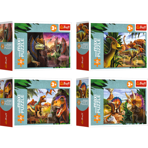 TREFL Mini Maxi puzle Dinozauri, 20 gab.
