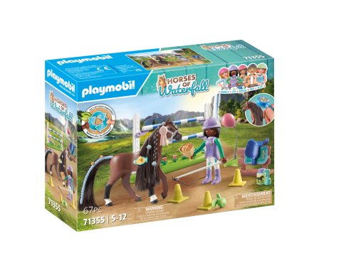 PLAYMOBIL WORLD OF HORSES Lēcienu arēna ar Zoju un Bleizu 71355