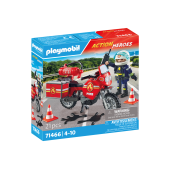 PLAYMOBIL ACTION HEROES Ugunsdzēsēju motocikls un naftas noplūdes incidents 71466