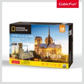 CUBICFUN 3D Puzle National Geographic - Parīzes Dievmātes katedrāle