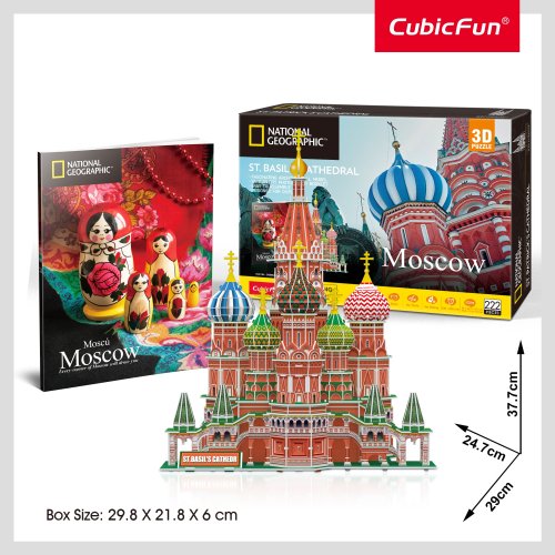 CUBICFUN 3D puzle NatGeo - Svētā Bazilija katedrāle