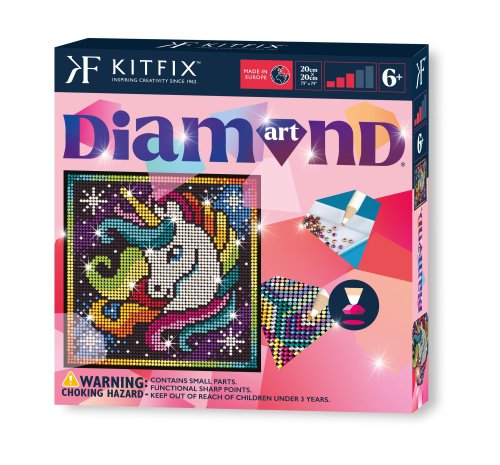 KITFIX Amatniecības komplekts Diamond Art dimantiņu māksla, Vienradzis