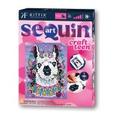 KITFIX Amatniecības komplekts Sequin Art Craft Teen spīdumiņu māksla, Lama