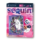 KITFIX Amatniecības komplekts Sequin Art Craft Teen spīdumiņu māksla, Vienradzis