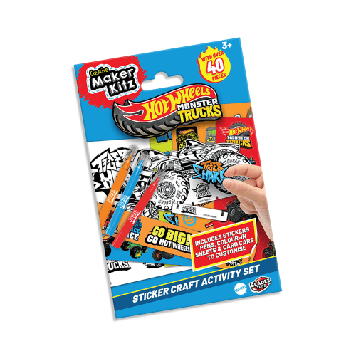 HOT WHEELS MOSTER TRUCKS uzlīmju aktivitāšu komplekts