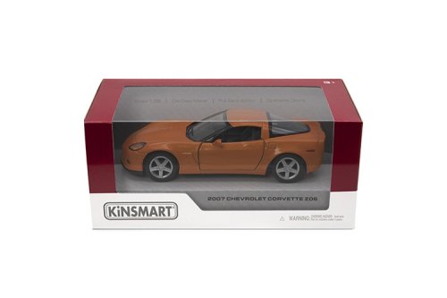 KINSMART Miniatūrais modelis - 2007 Chevrolet Corvette Z06, izmērs 1:36