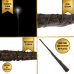 HARRY POTTER Burvju zizlis ar lampiņu – Hermione Grendžere, 18 cm