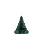 Paper honeycomb ornament Christmas tree, bottle green, 20cm