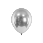 Glossy Balloons 30cm, silver (1 pkt / 10 pc.)