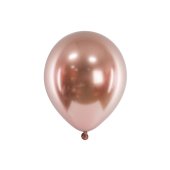 Glossy balloons 46 cm, rosegold (1 pkt / 5 pc.)