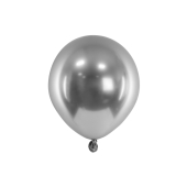 Glossy Balloons 12 cm, dark silver (1 pkt / 50 pc.)