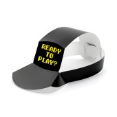 Paper hats Gamer, 38.5x18.5 cm, black (1 pkt / 6 pc.)