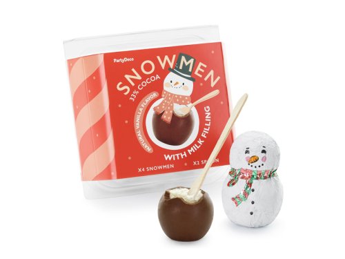 Chocolate snowmans with milk filling, 144g (1 pkt / 4 pc.)