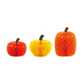 Honeycomb Pumpkins, 18-30cm, mix (1 pkt / 3 pc.)