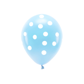 Pastel Eco Balloons 33 cm, Dots, sky-blue (1 pkt / 6 pc.)