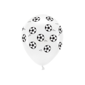 Pastel Eco Balloons 33 cm, Footballs (1 pkt / 6 pc.)