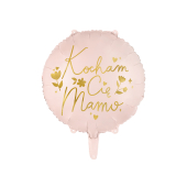 Foil balloon ''Kocham Cię Mamo'', 45 cm, pink