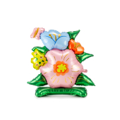 Standing foil balloon Flowers,100x116 cm, mix