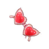 Foil balloon Heart glasses, 115,5x52 cm, mix