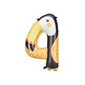 Foil balloon Number 4 - Tucan, 68x91 cm, mix