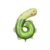 Foil balloon Number 6 - Turtle, 75x96 cm, mix