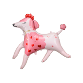 Foil balloon Poodle, 119x108 cm, mix