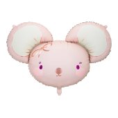 Foil balloon Mouse, 96x64 cm, light pink