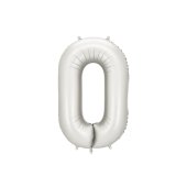 Foil balloon Number ''0'', 86 cm, silver