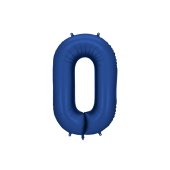 Foil Balloon Number ''0'', 86cm, navy blue