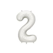 Foil balloon Number ''2'', 86 cm, silver