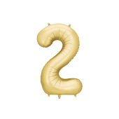 Foil balloon Number ''2'', 86 cm, gold.