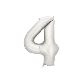 Foil balloon Number ''4'', 86 cm, silver