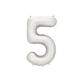 Foil balloon Number ''5'', 86 cm, silver