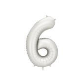 Foil balloon Number ''6'', 86 cm, silver