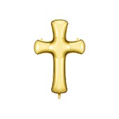Foil balloon Cross, 103.5x74.5 cm, gold
