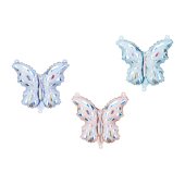 Foil Balloons for Garland Butterflies, mix, 19x23 cm (1 pkt / 21 pc.)