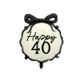 Foil Balloon Pill Happy ''40'', 47.5x45 cm, mix