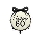 Foil Balloon Pill Happy ''60'', 47.5x45 cm, mix