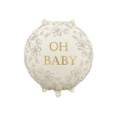 Foil Balloon Disc Oh Baby, 35x35 cm, mix